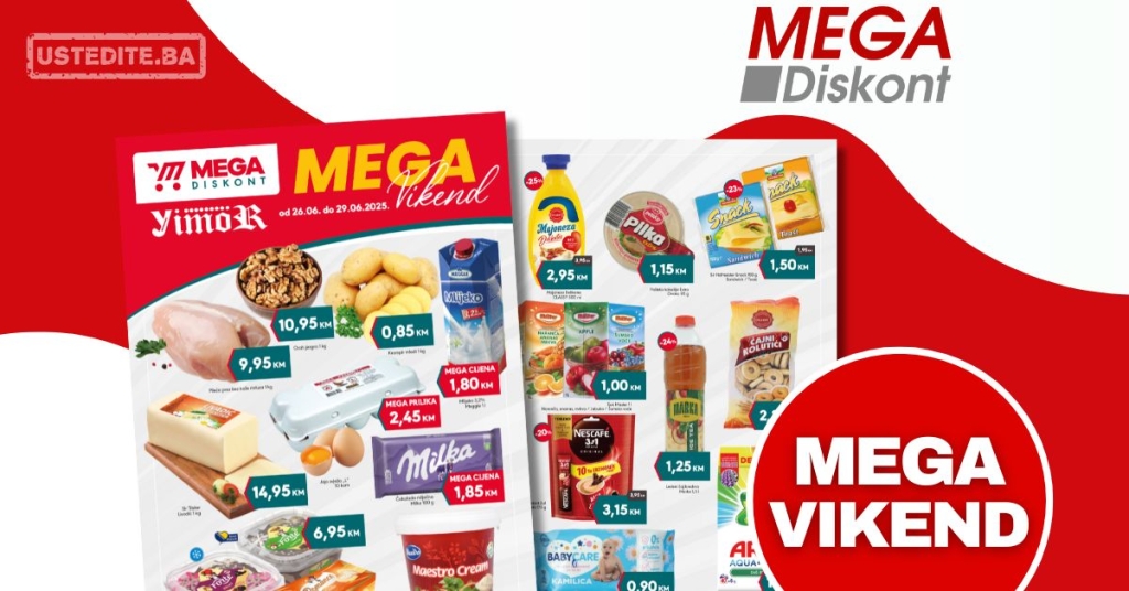 Mega Diskont vikend akcija 26-29.6.2025.