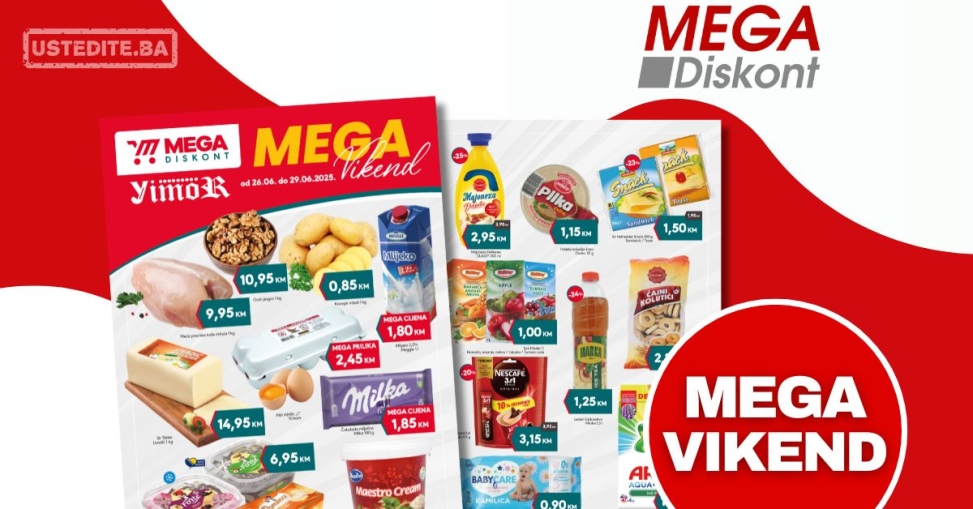 Mega Diskont vikend akcija 26-29.6.2025.