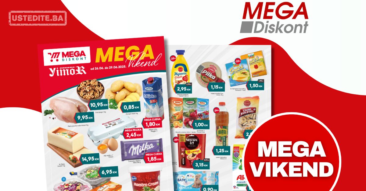 Mega Diskont vikend akcija 26-29.6.2025.