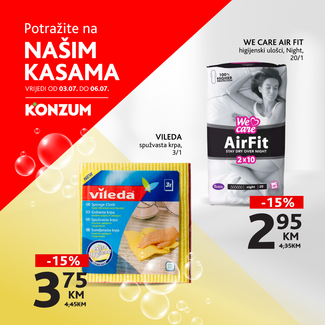 Konzum AKCIJA NA KASAMA 3-6.7.2025.