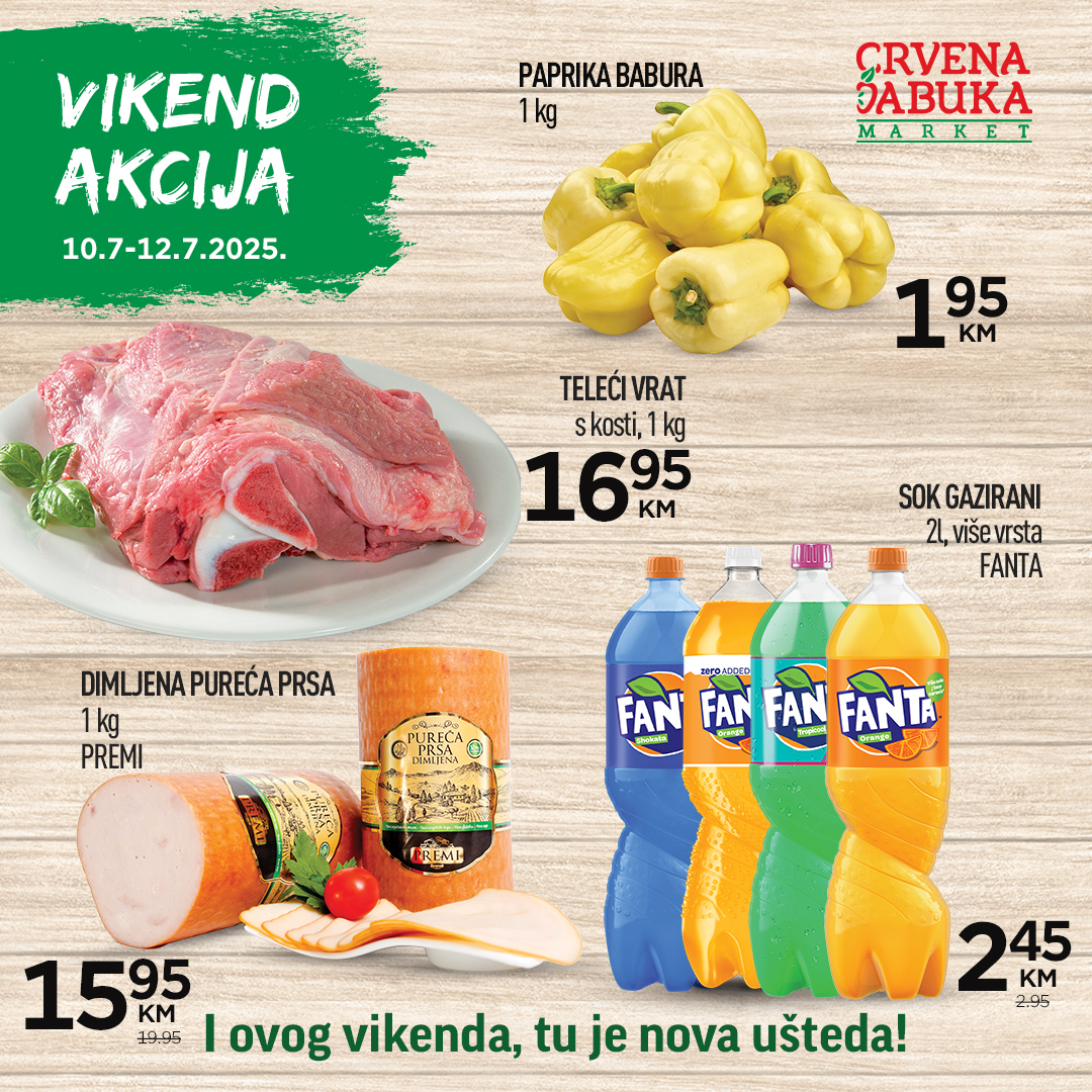 Crvena jabuka vikend akcija 10-12.7.2025.