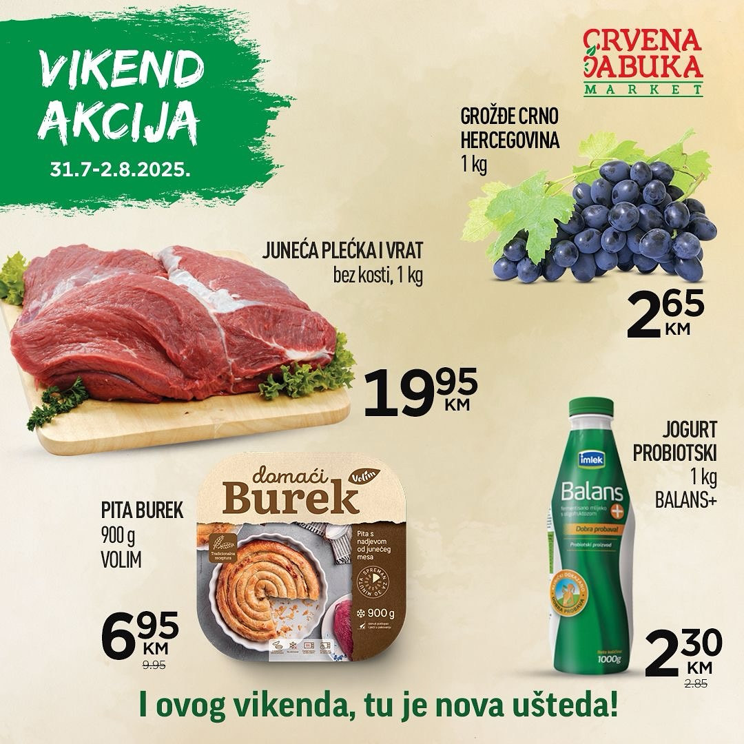 Crvena jabuka vikend akcija 31.7-2.8.2025.