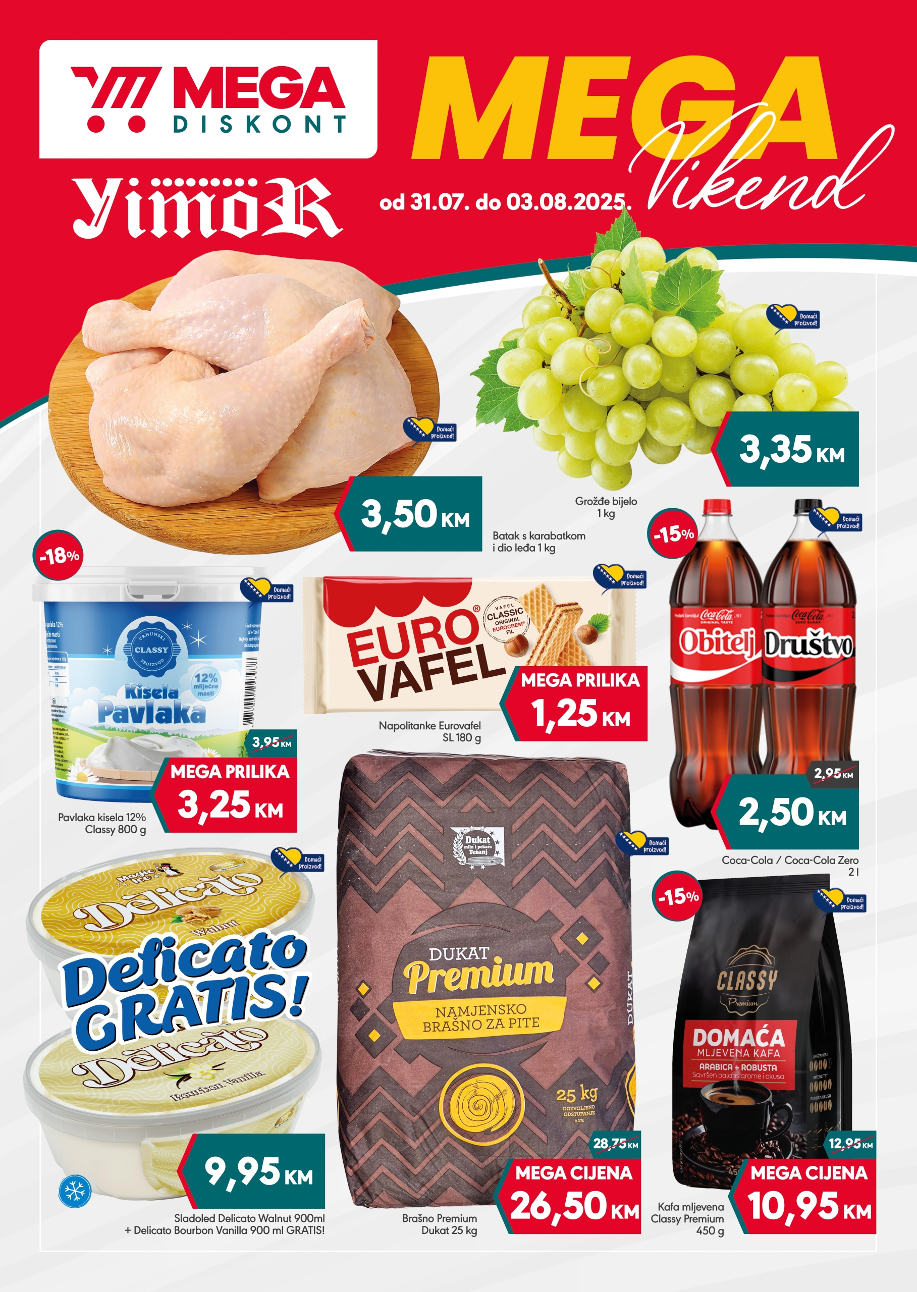 Mega Diskont vikend akcija 31.7-3.8.2025.