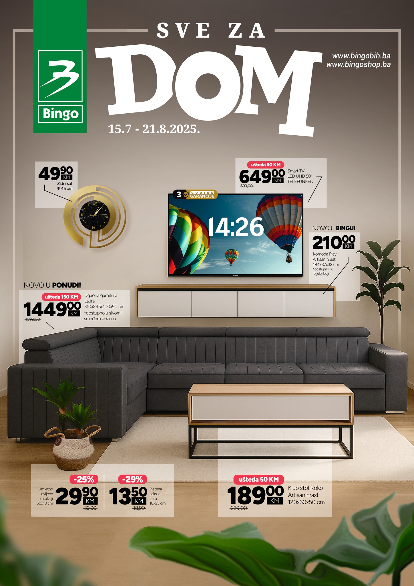 Bingo katalog NAMJEŠTAJ 15.7-21.8.2025.