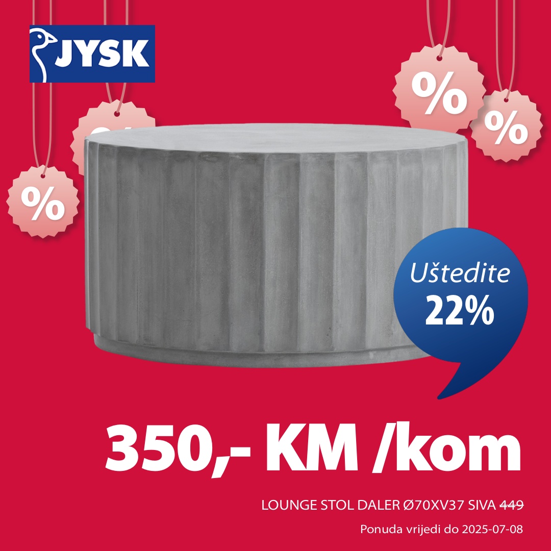 Jysk TOP SNIŽENJE – akcija do 15.7.2025.