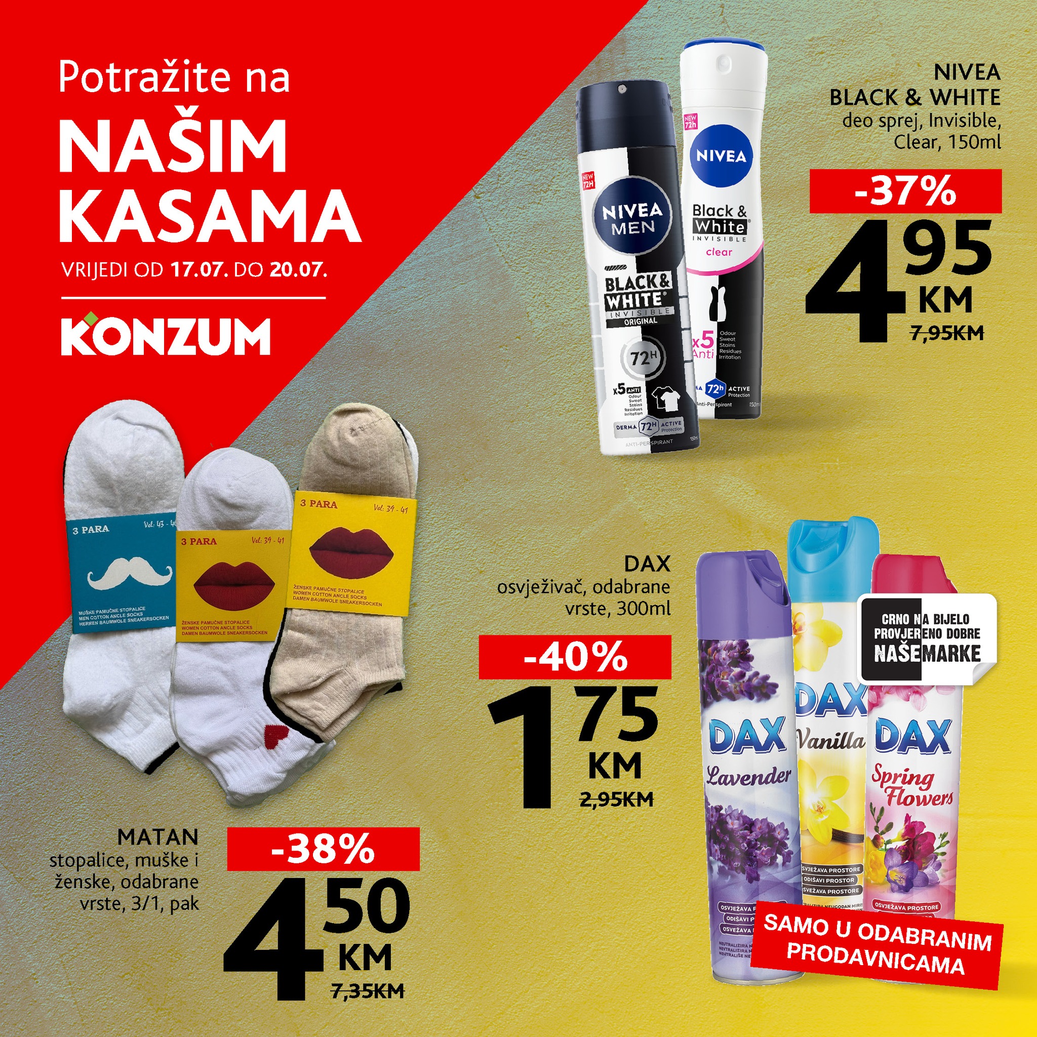 Konzum AKCIJA NA KASAMA 17-20.7.2025.