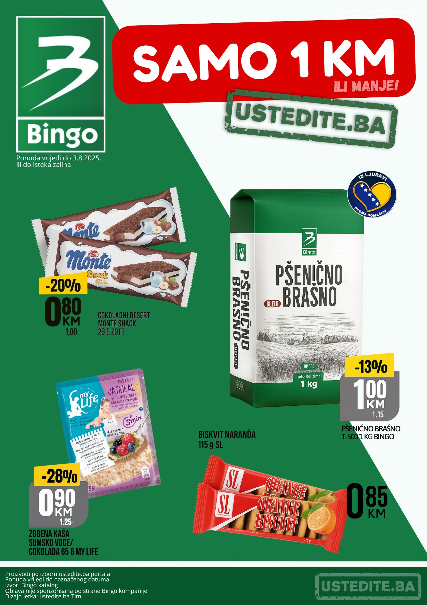 Bingo akcija SAMO 1 KM ili manje! 