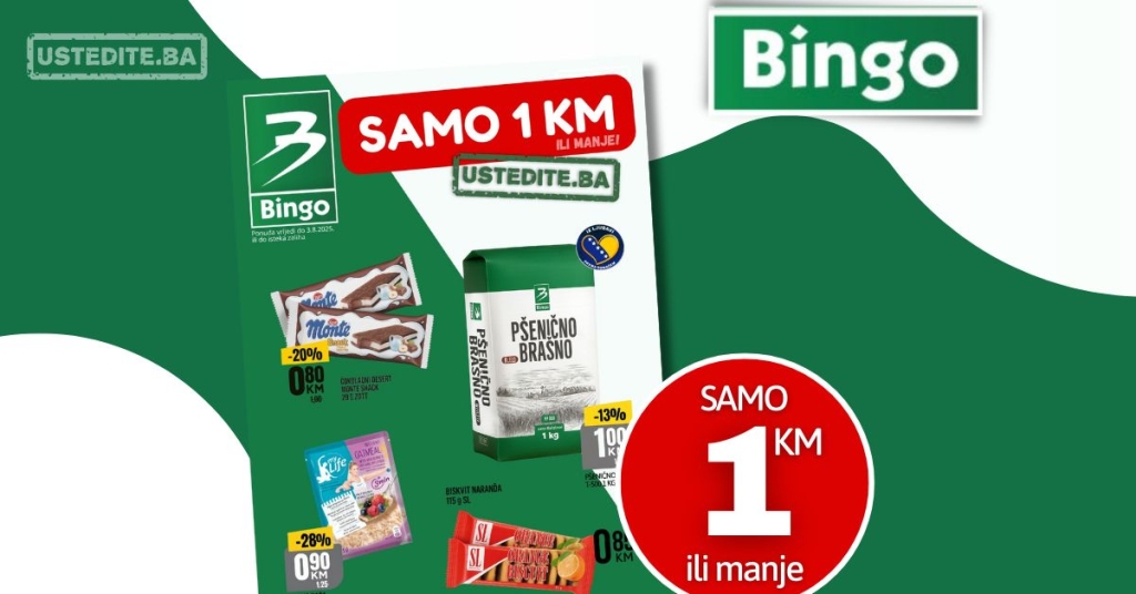 Bingo akcija SAMO 1 KM ili manje!