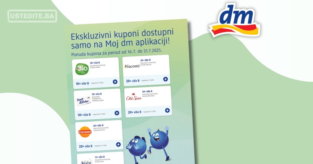 dm Ekskluzivni kuponi 16-31.7.2025.