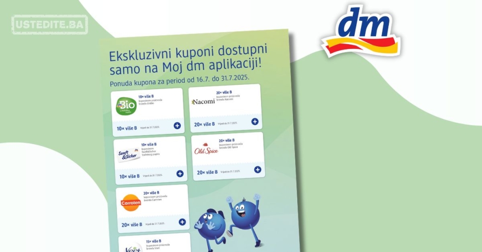 dm Ekskluzivni kuponi 16-31.7.2025.