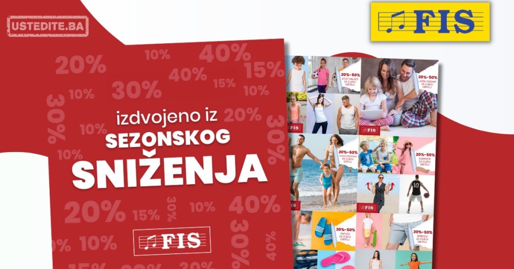 Fis SEZONSKO SNIŽENJE DO 50% – akcija do 15.8.2025.