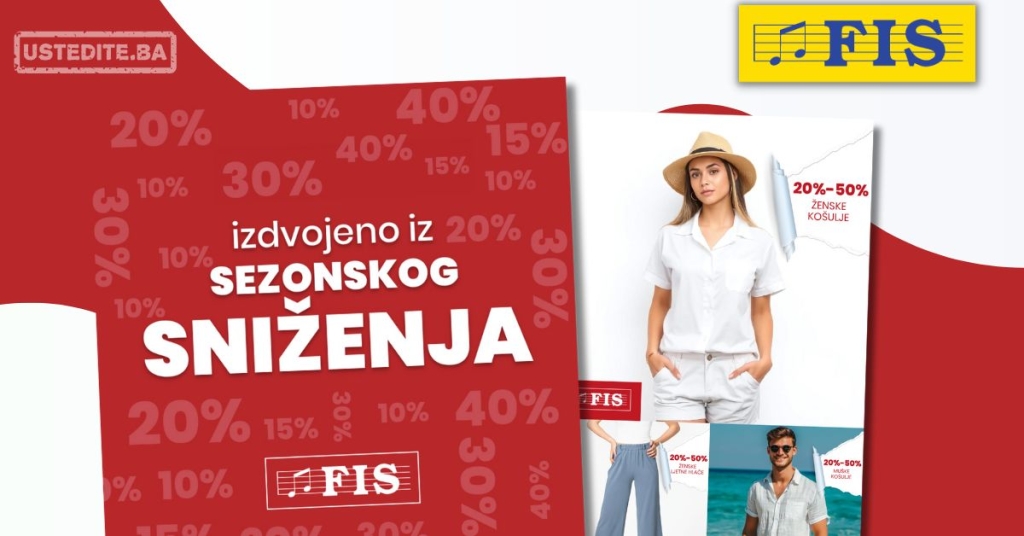Fis SEZONSKO SNIŽENJE DO 50% – juli 2025.