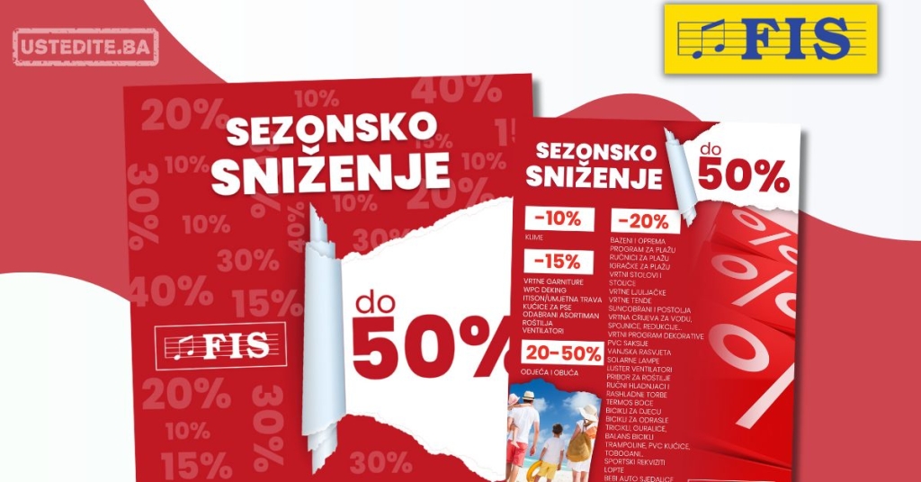 Fis SEZONSKO SNIŽENJE 15.7-15.08.2025.