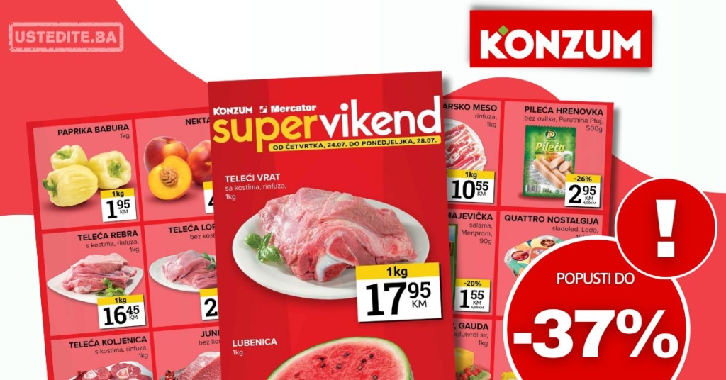 Konzum vikend akcija 24-28.7.2025.