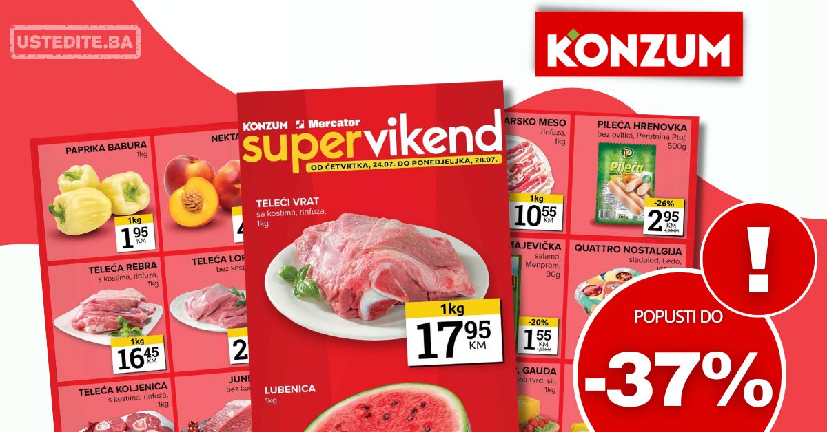 Konzum vikend akcija 24-28.7.2025.