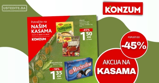 Konzum AKCIJA NA KASAMA 28-30.7.2025.