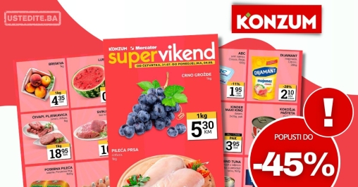 Konzum vikend akcija 31.7-4.8.2025.