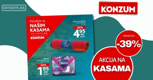 Konzum AKCIJA NA KASAMA 31.7-3.8.2025.