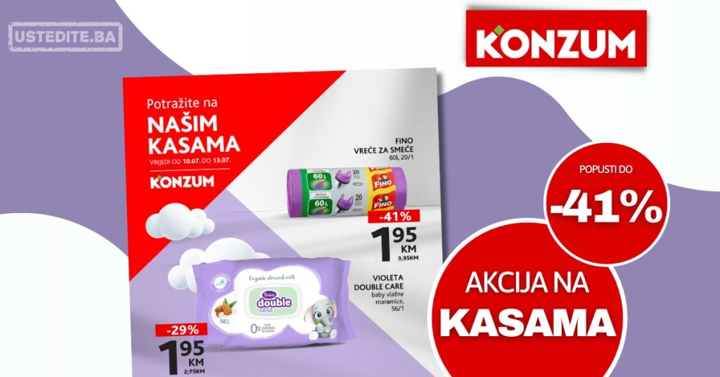 Konzum AKCIJA NA KASAMA 10-13.6.2025.