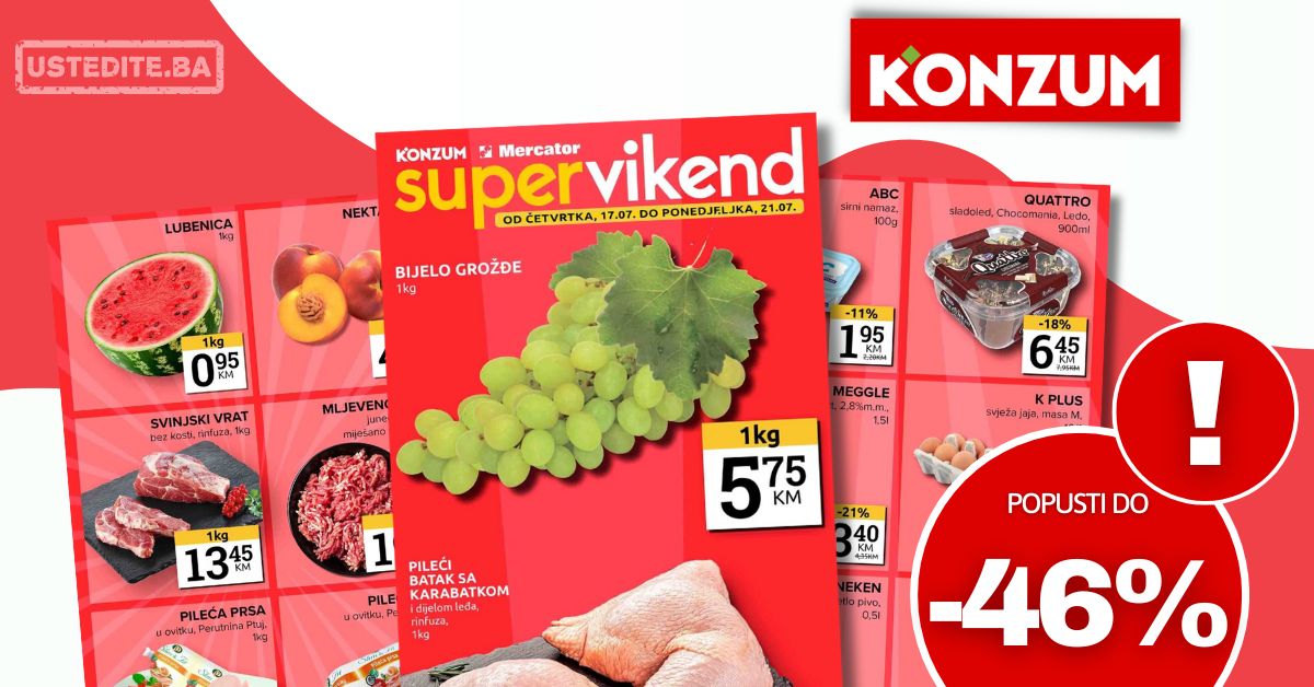 Konzum vikend akcija 17-21.7.2025.