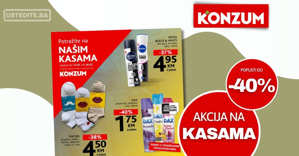 Konzum AKCIJA NA KASAMA 17-20.7.2025.