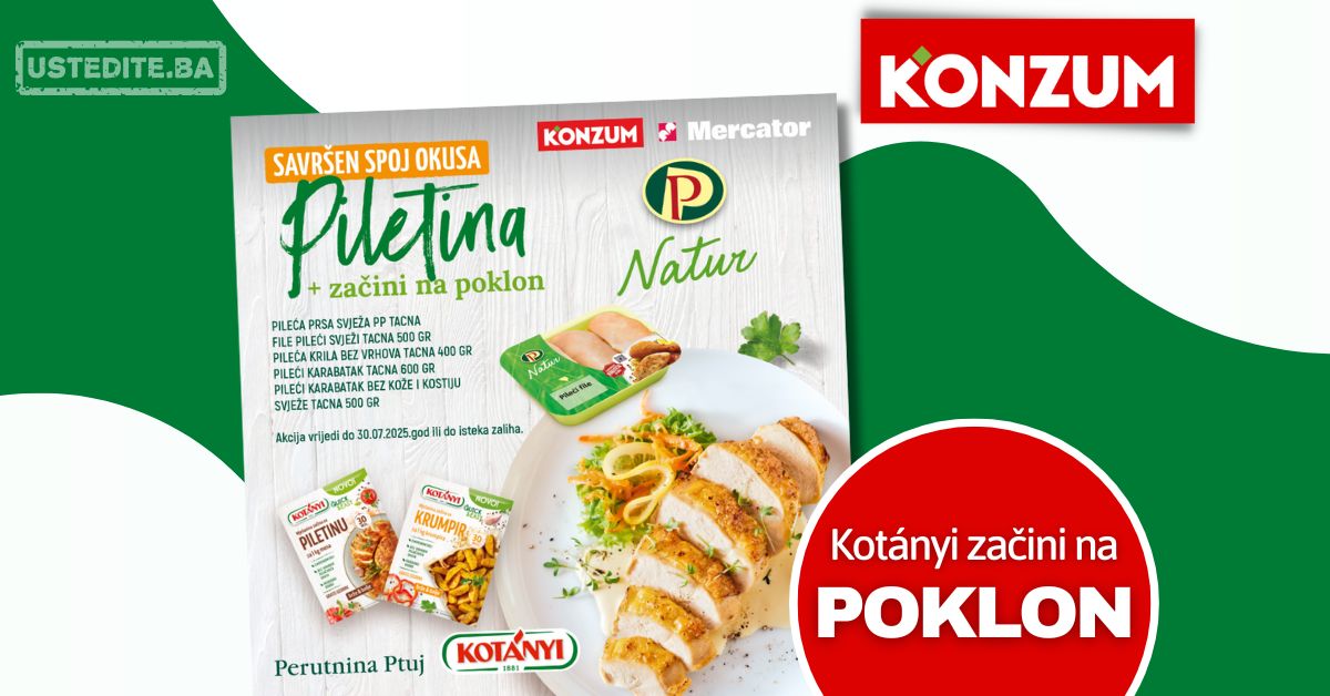 svježa piletina Natur uz Kotányi začine na poklon