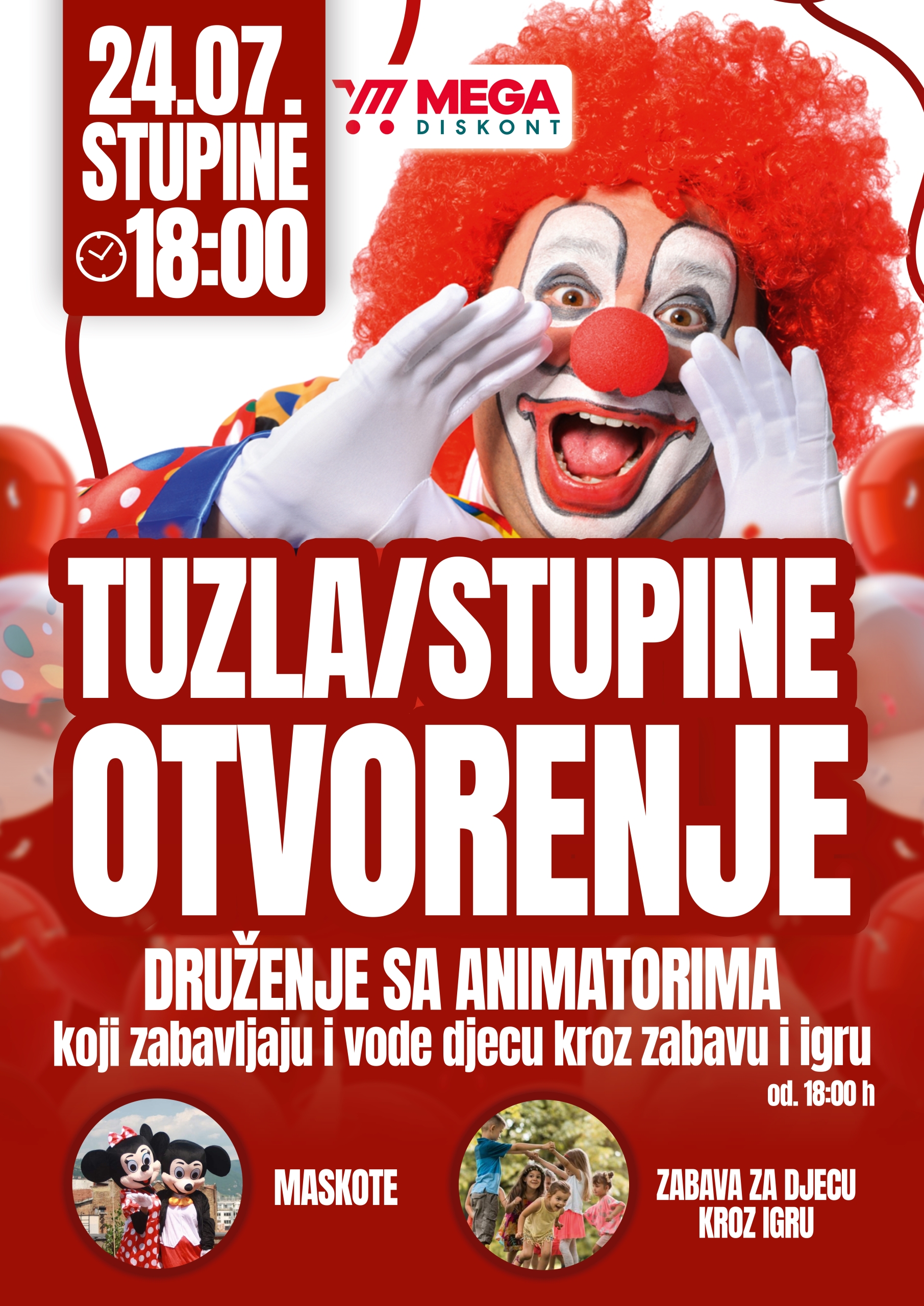 Mega Diskont VELIKO OTVORENJE TUZLA/STUPINE 24.7.2025.
