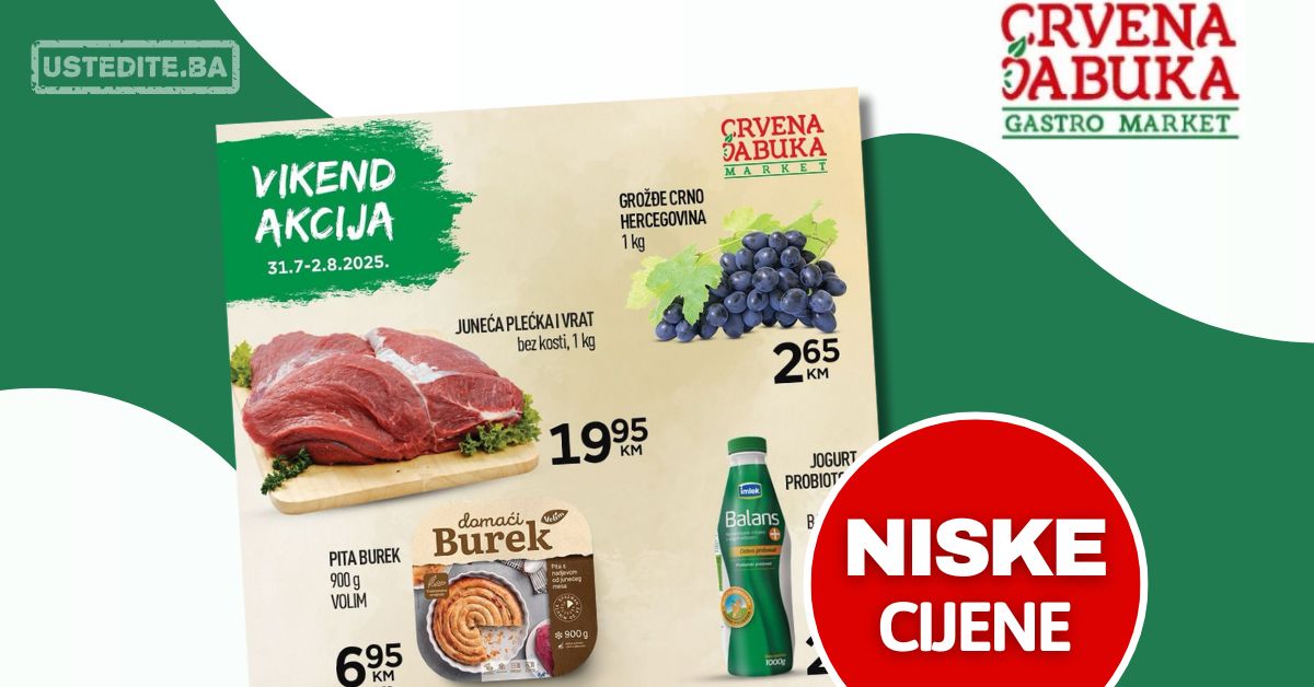 Crvena jabuka vikend akcija 31.7-2.8.2025.