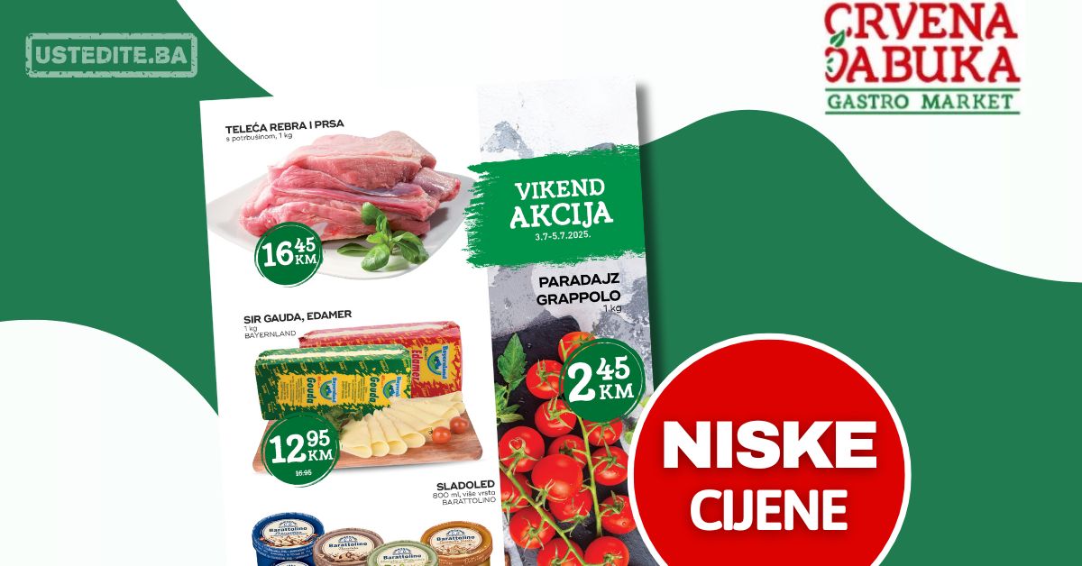 Crvena jabuka vikend akcija 3-5.7.2025.