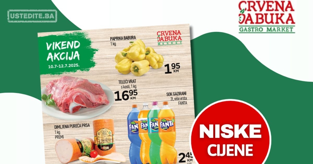 Crvena jabuka vikend akcija 10-12.7.2025.