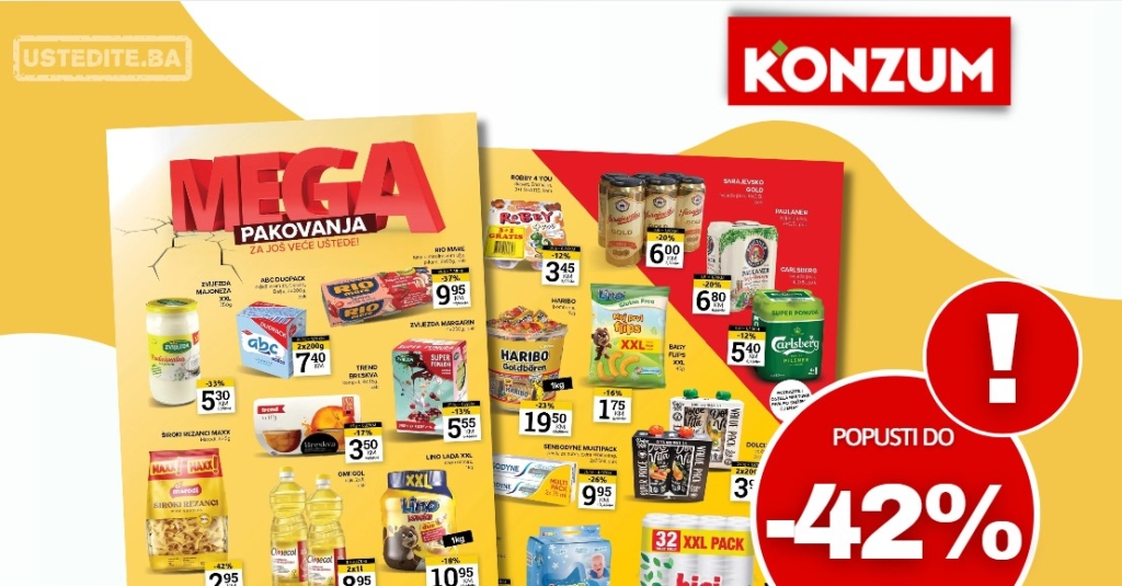 Konzum MEGA PAKOVANJA 8-21.7.2025.