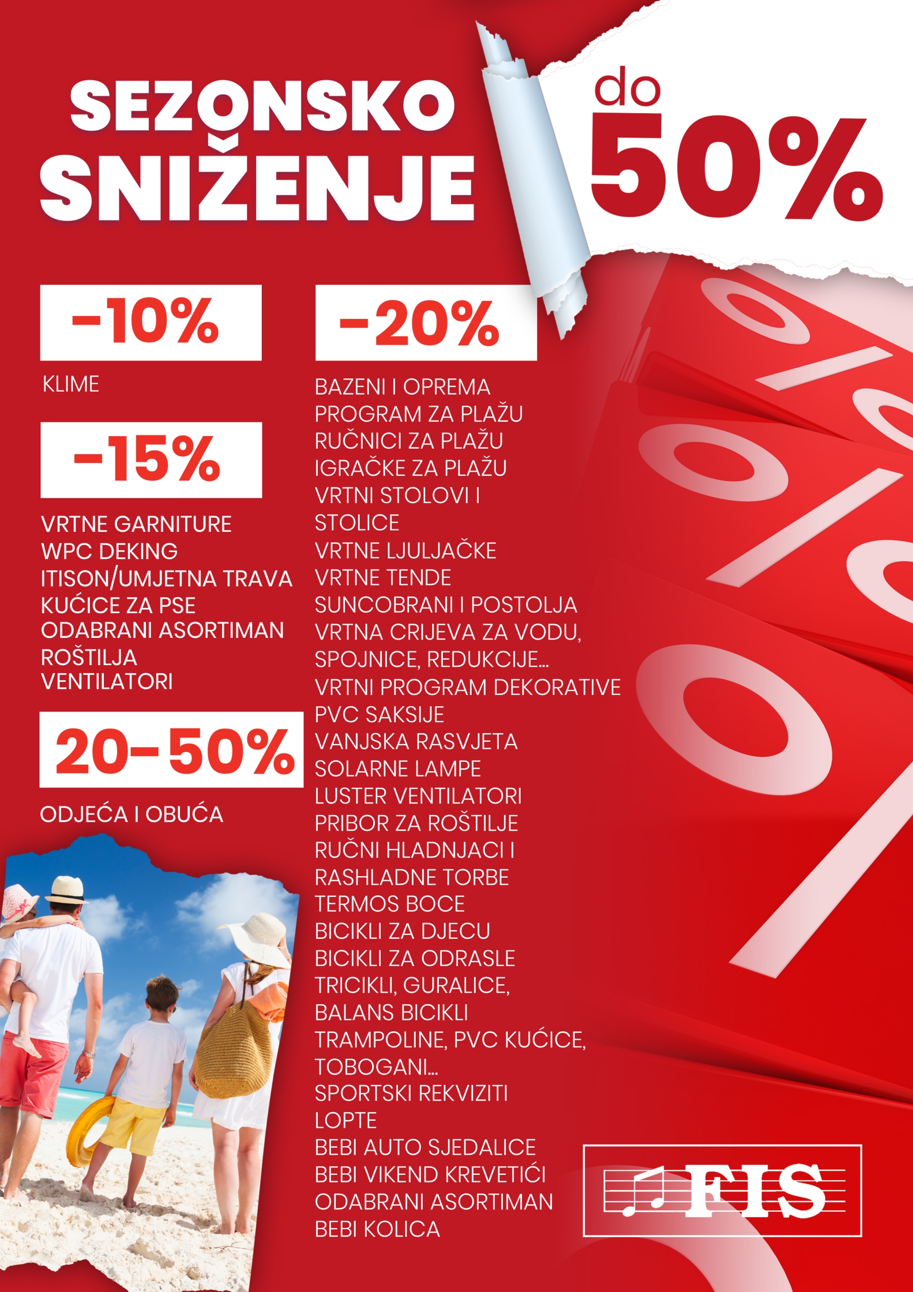 Fis SEZONSKO SNIŽENJE 15.7-15.08.2025.