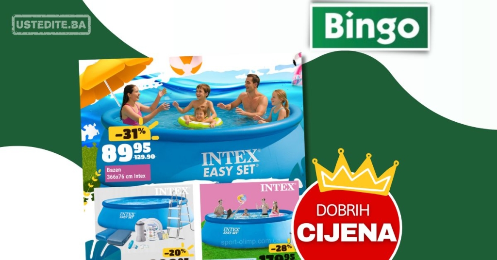Bingo akcija BAZENI – sniženje do 15.9.2025.