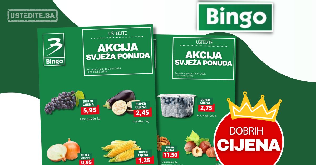 Bingo akcija SVJEŽA PONUDA - sniženje do 6.7.2025.