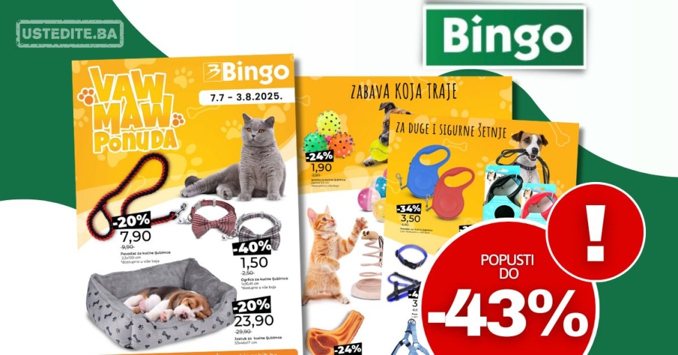 Bingo katalog KUĆNI LJUBIMCI - akcija do 3.8.2025.