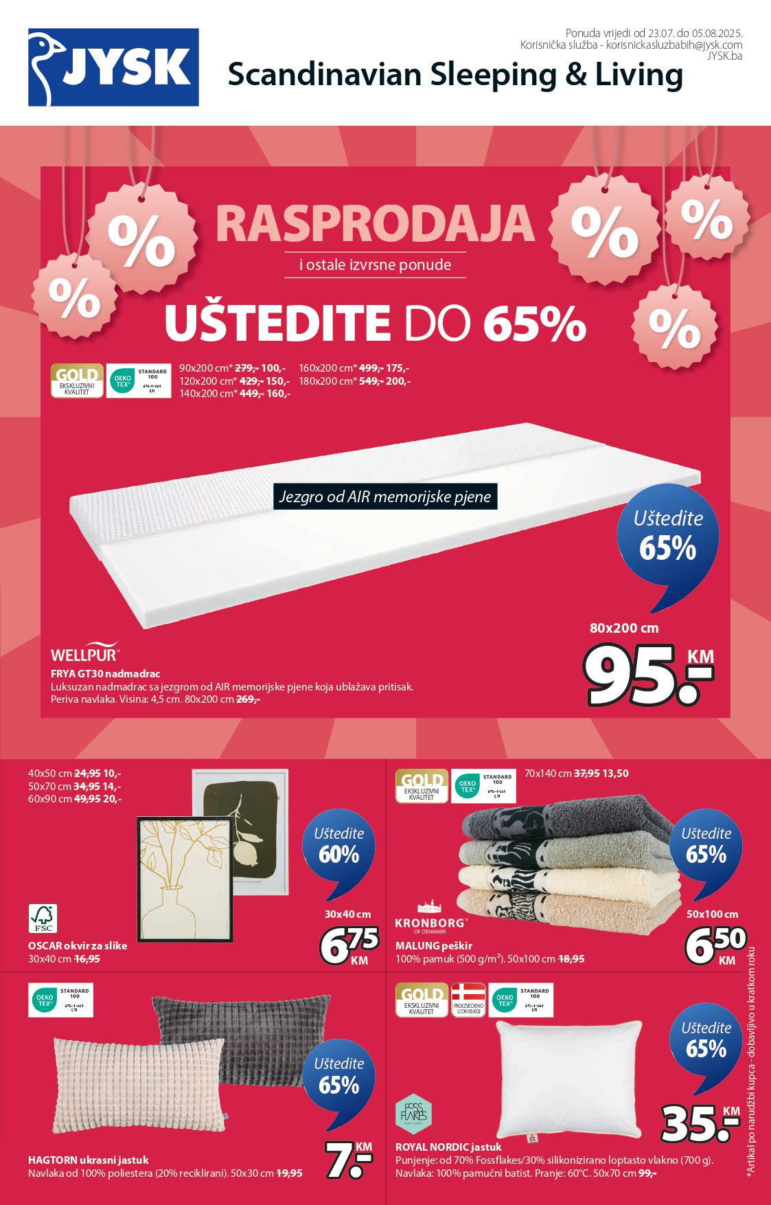 Jysk katalog RASPRODAJA 23.7-5.8.2025.