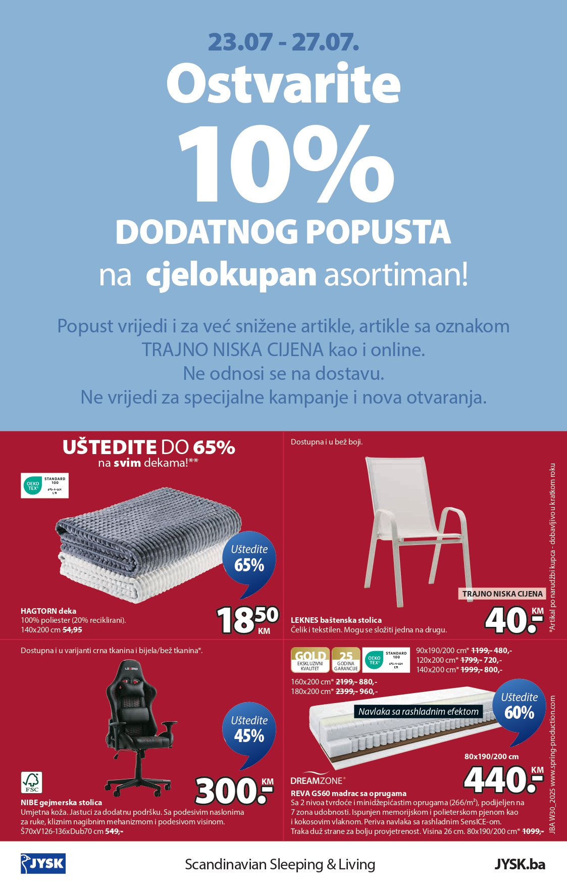 Jysk katalog RASPRODAJA 23.7-5.8.2025.