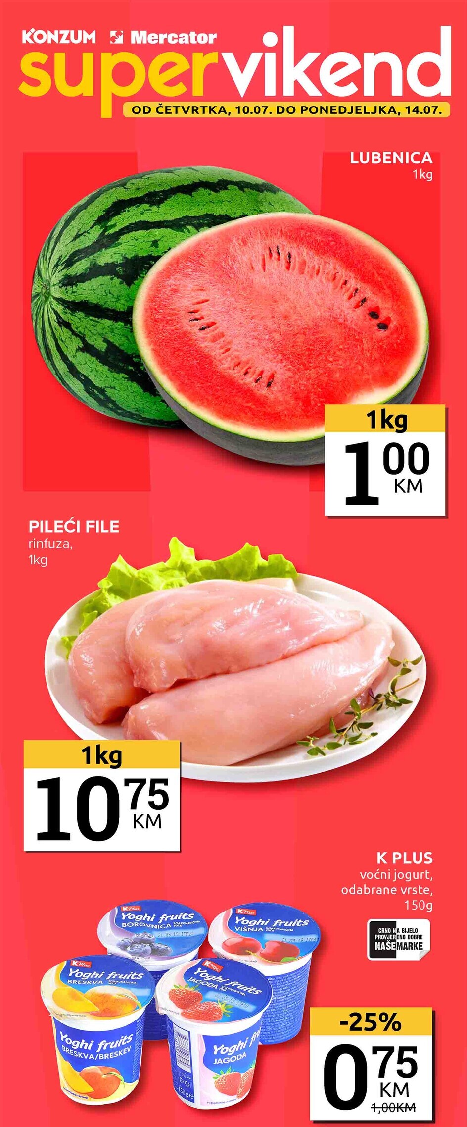 Konzum vikend akcija 10-14.7.2025.