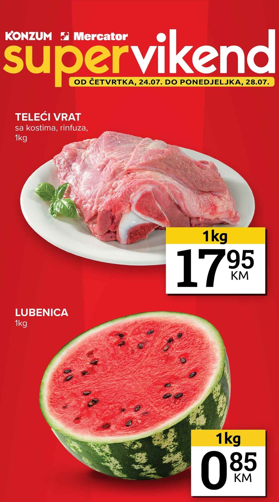 Konzum vikend akcija 24-28.7.2025.