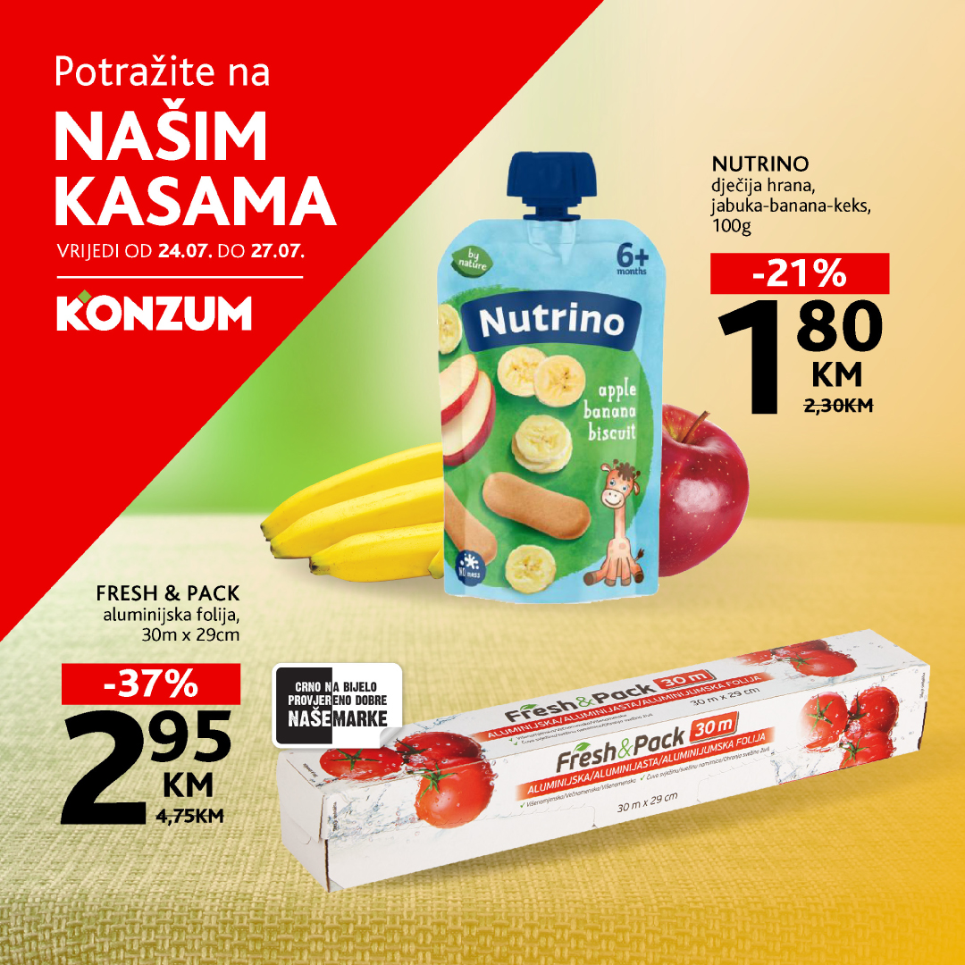 Konzum AKCIJA NA KASAMA 24-27.7.2025.