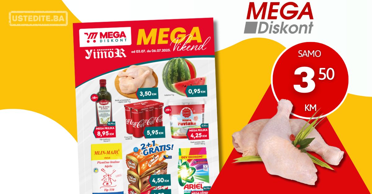 Mega Diskont vikend akcija 3-6.7.2025.