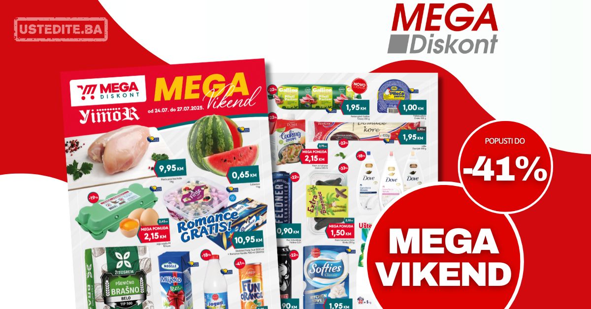 Mega Diskont vikend akcija 24-27.7.2025.