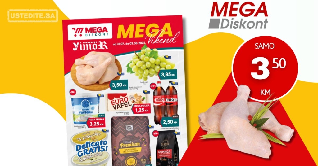 Mega Diskont vikend akcija 31.7-3.8.2025.