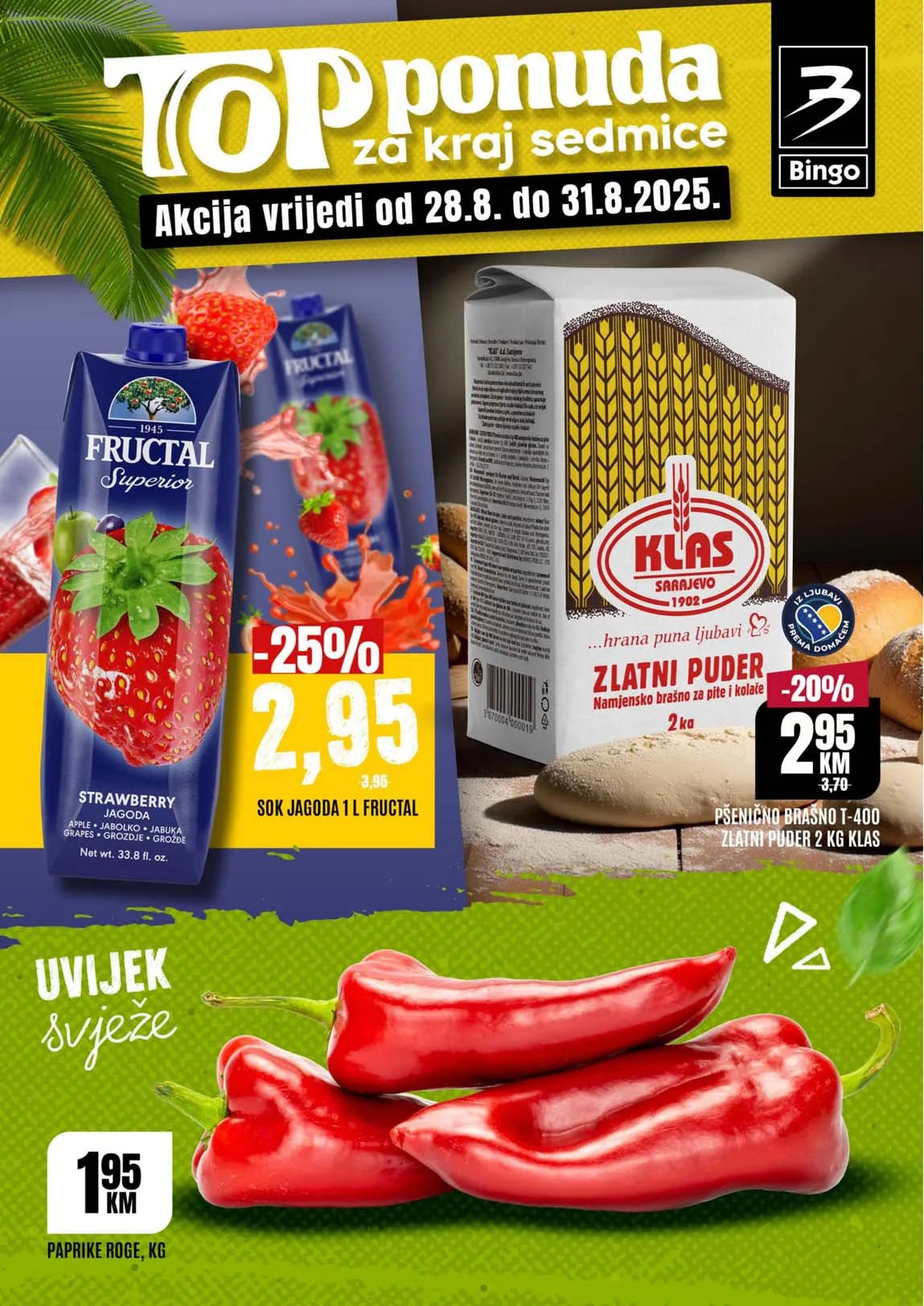 Bingo vikend akcija 28-31.8.2025.
