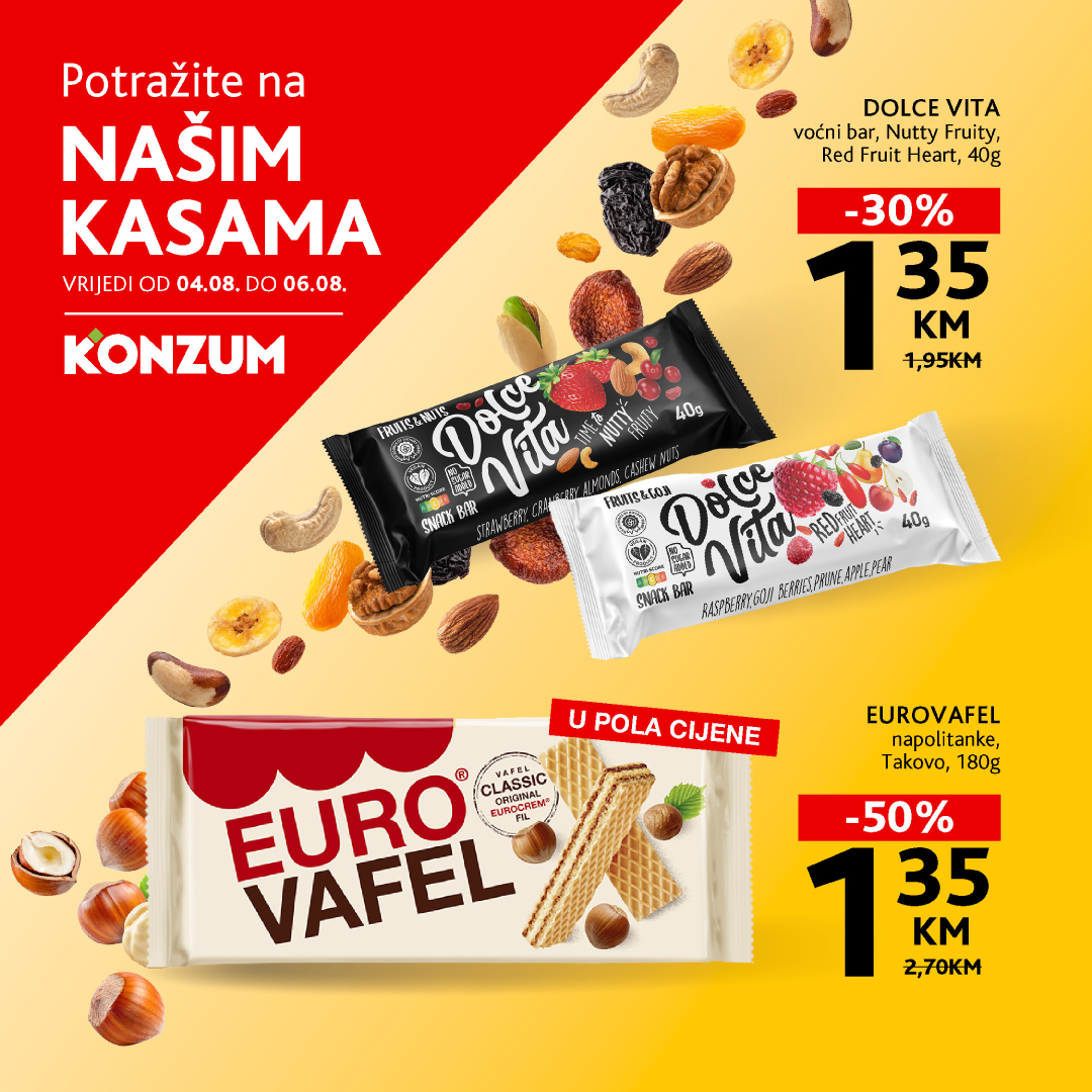 Konzum AKCIJA NA KASAMA 4-6.8.2025.