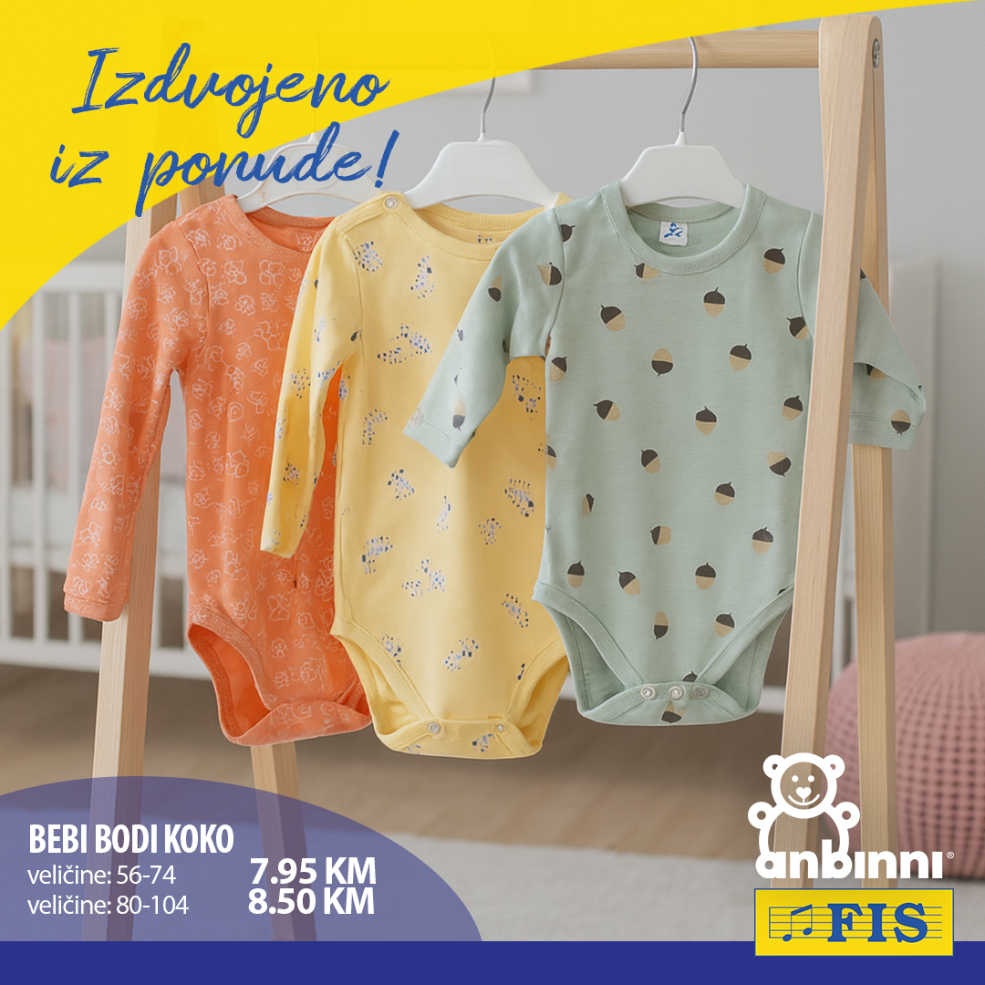 Fis akcija ODJEĆA ZA BEBE avgust/septembar 2025.