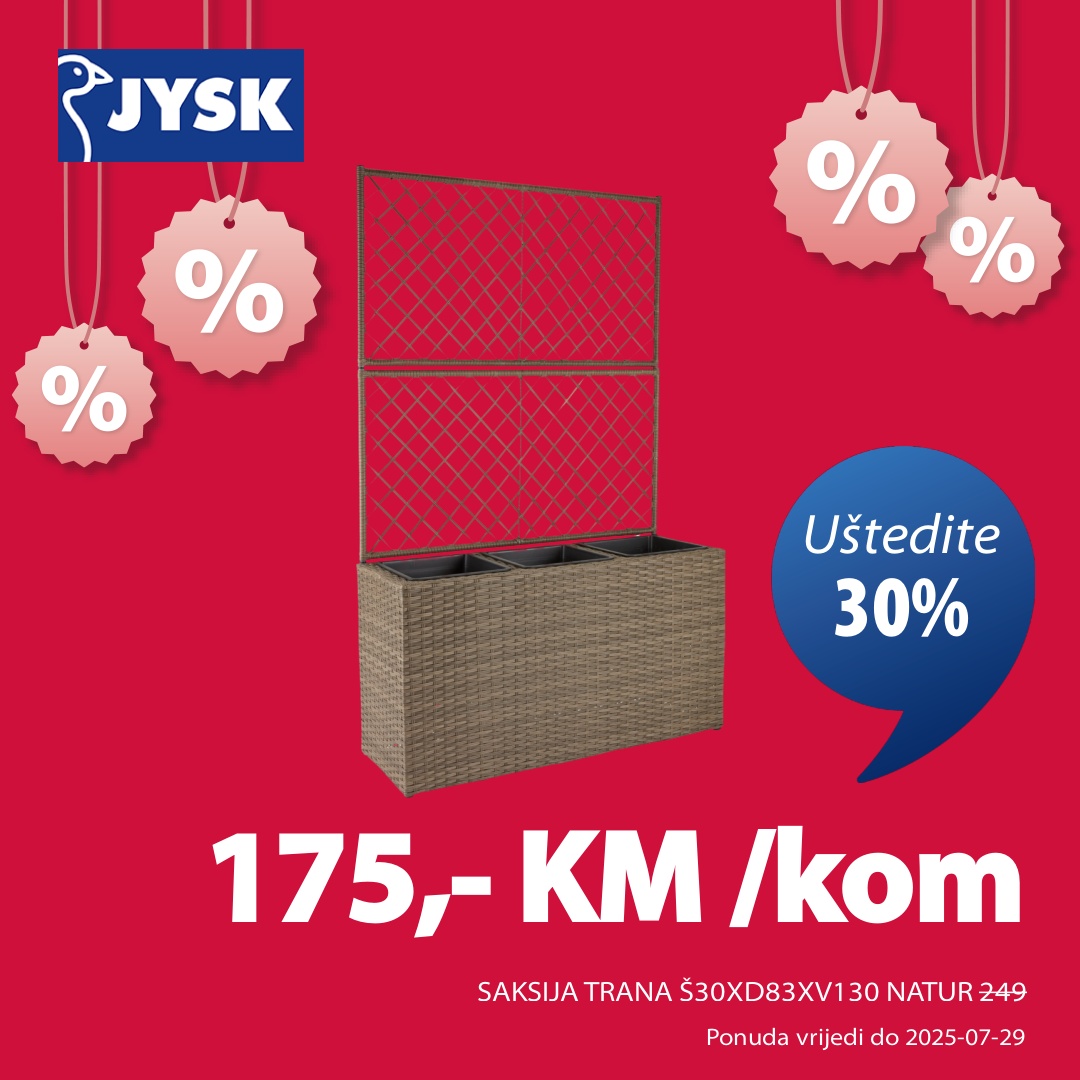 Jysk TOP SNIŽENJE – akcija do 5.8.2025.