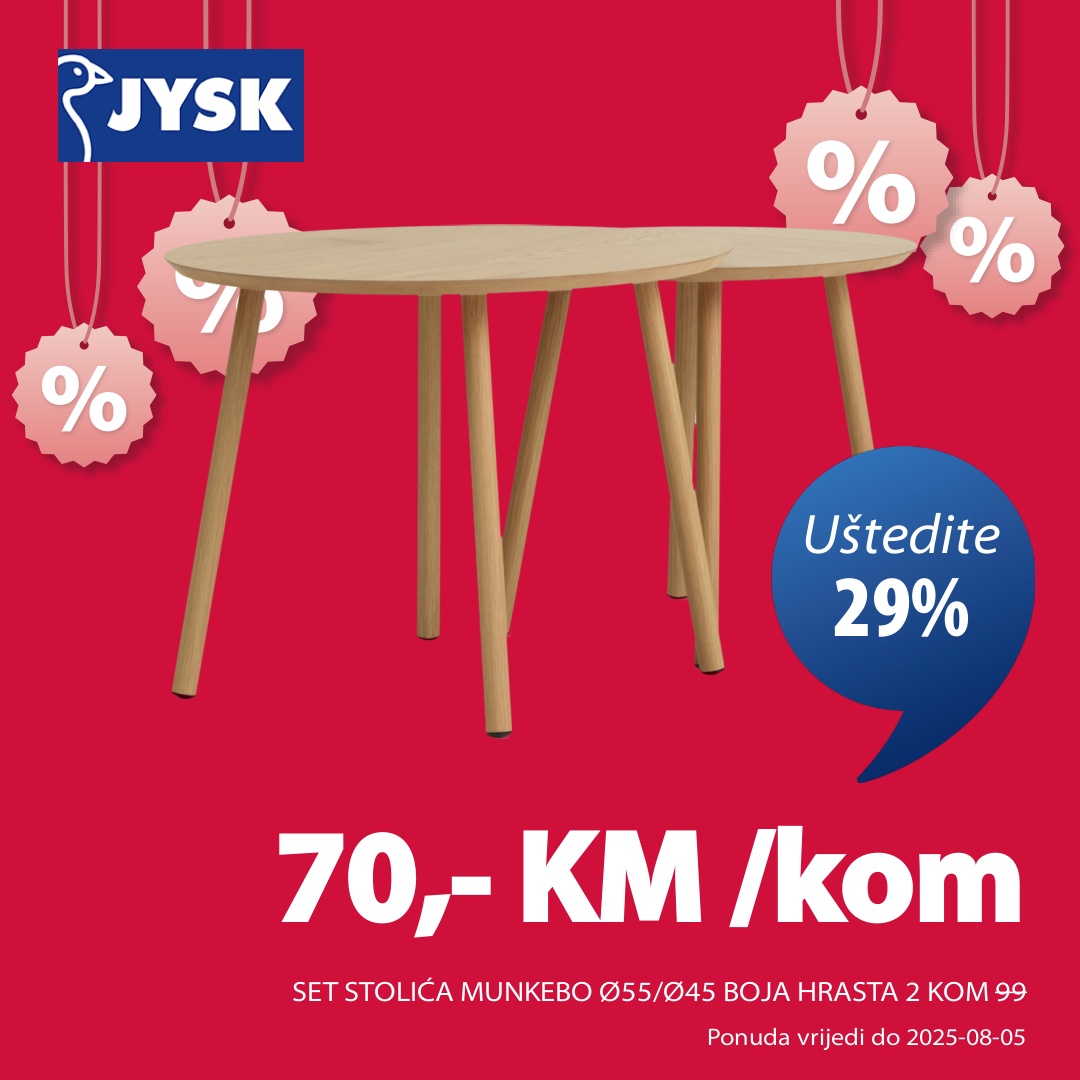 Jysk TOP SNIŽENJE – akcija do 5.8.2025.
