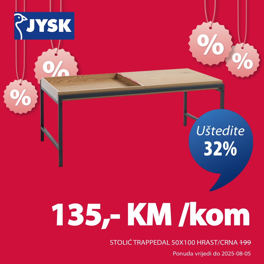 Jysk TOP SNIŽENJE – akcija do 5.8.2025.