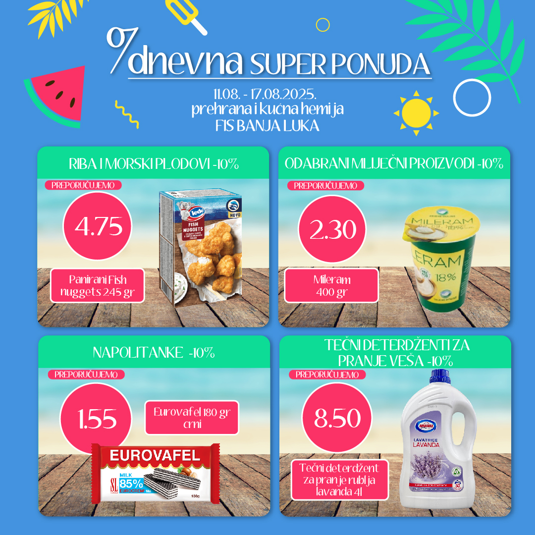 Fis BANJA LUKA sedmodnevna ponuda